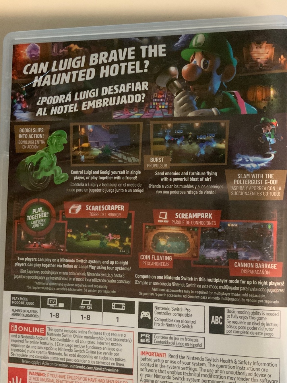 Luigi's Mansion 3 Nintendo Switch Game E-Everyone Multiplayer Game - Picture 3 of 9